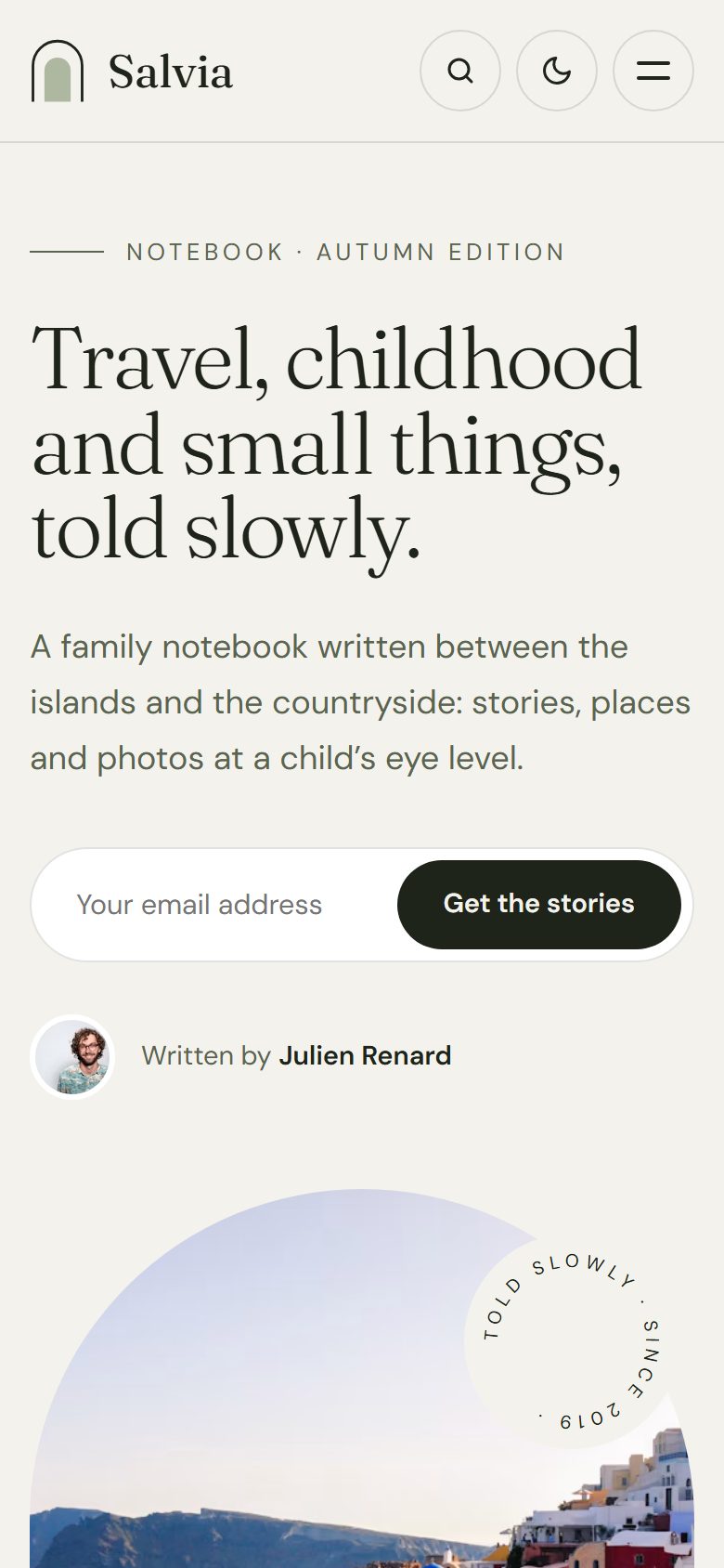 Homepage on a phone